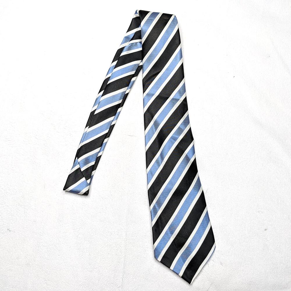 Jonathan Martin Men's Neck Tie Blue Black Silk